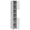 vidaXL Bathroom Cabinet with Storage Grey Sonoma 30 x 35 x 192 cm