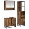 vidaXL Bathroom Furniture Set with Door 3 pcs Old Wood Engineered Wood