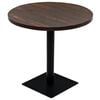 vidaXL Dining Table | Dark Ash | MDF, Steel | 80 cm Diameter | Simple