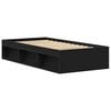 vidaXL Bed Frame without Mattress Black Oak 75x190 cm Engineered Wood