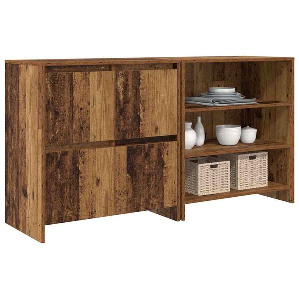vidaXL Sideboard 2 pcs Old Wood 70 x 41 x 75 cm Engineered Wood