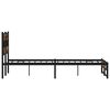 vidaXL Metal Bed Frame without Mattress Smoked Oak 150x200 cm King Size