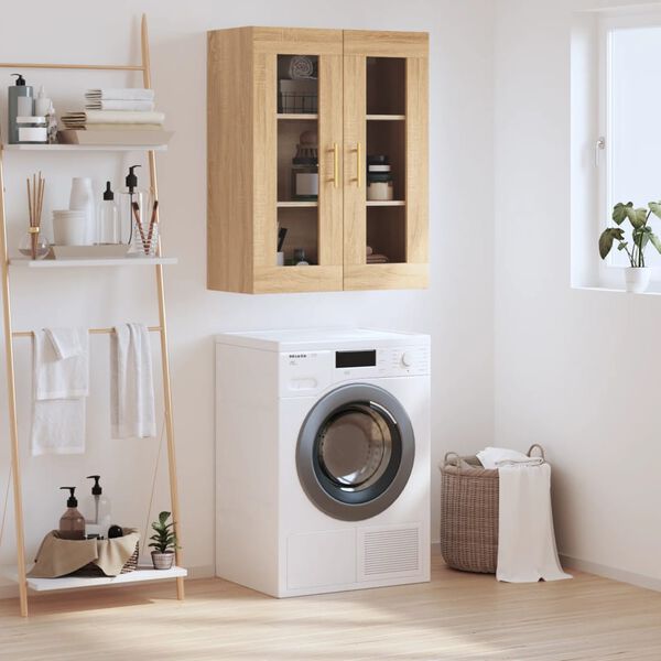 vidaXL Wall Mounted Cabinet Sonoma Oak 69.5x34x90 cm
