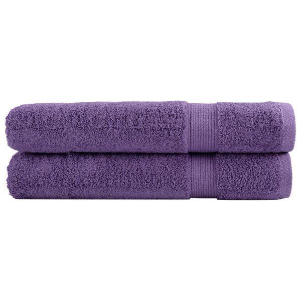 vidaXL Premium Sauna Towels SOLUND 2 pcs Purple 80x200 cm 600 gsm