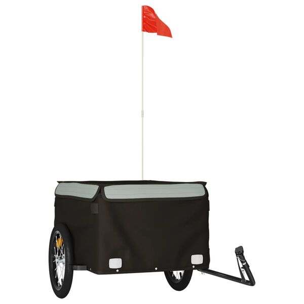 vidaXL Bike Trailer Black and Grey 45 kg Iron