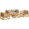 vidaXL 5 Piece Garden Lounge Set Modular Natural Solid Acacia Wood