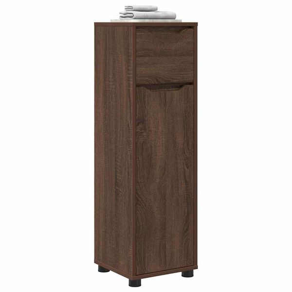 vidaXL Bathroom Cabinet Brown Oak 30.5 x 30 x 101 cm Engineered Wood