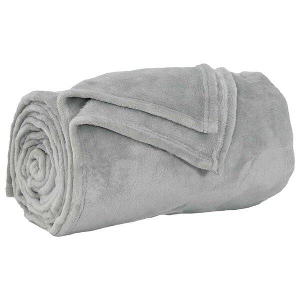 vidaXL Throw Blanket Grey 240 x 270 cm Fleece