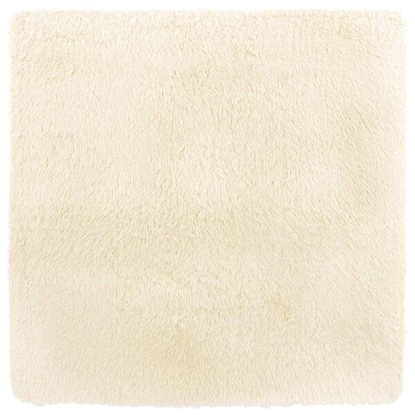 vidaXL Shaggy Rug High Pile NAVARRA Cream 240x240 cm Polyester