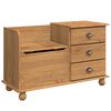 vidaXL Storage Bench ASKIM Brown 100 x 39 x 62 cm Solid Pine Wood