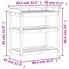 vidaXL Potting Table with Shelves White 82.5x45x86.5 cm Solid Wood Pine