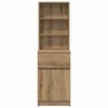 vidaXL Bedside Cabinet Artisan Oak 39x35x125 cm Engineered Wood