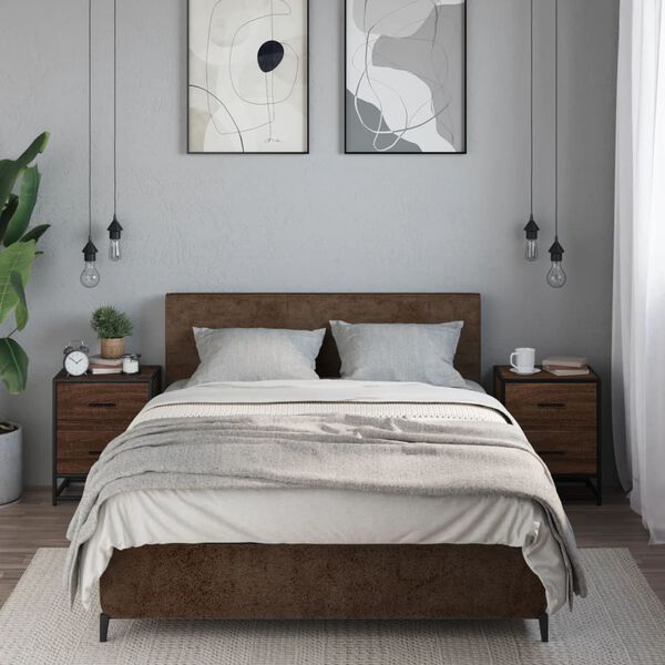 vidaXL Bedside Cabinets 2 pcs Brown Oak 40x31x50 cm Engineered Wood