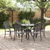 vidaXL Garden Dining Set 7 pcs Black Aluminium