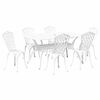 vidaXL Garden Dining Set 7 pcs White Aluminium