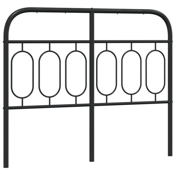 vidaXL Metal Headboard Black 120 cm
