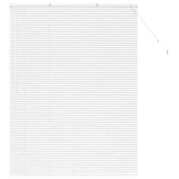 vidaXL Window Blind with Curtains Manual White Aluminium