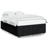 vidaXL Bed Frame without Mattress Black Double Fabric