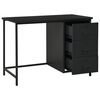 vidaXL Industrial Desk with Drawers Black 105x52x75 cm Steel