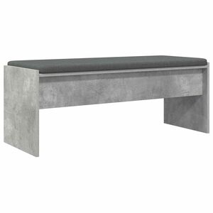 vidaXL Hall Bench with Cushion Concrete Grey 103 x 38 x 40 cm