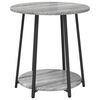 vidaXL Side Table Set 2 pcs Grey sonoma and Black 50 x 50 x 51 cm