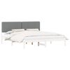 vidaXL Bed Frame with Upholstered Headboard Light Grey 180 x 200 cm