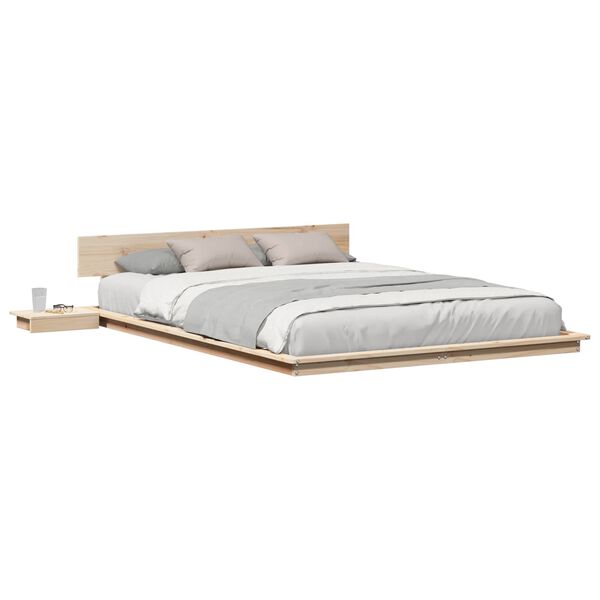 vidaXL Bed Frame Brown 150 x 200 cm Wood