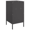 vidaXL Bedside Cabinet Black 36x39x68 cm Steel