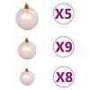 vidaXL Artificial Pre-lit Christmas Tree with Ball Set Blue 120 cm PVC