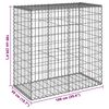 vidaXL Gabion Basket with Cover 100x50x100 cm Galvanised Iron