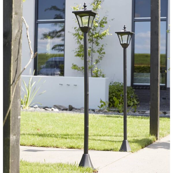 Luxform Solar LED Garden Post Light Casablanca Black 31159