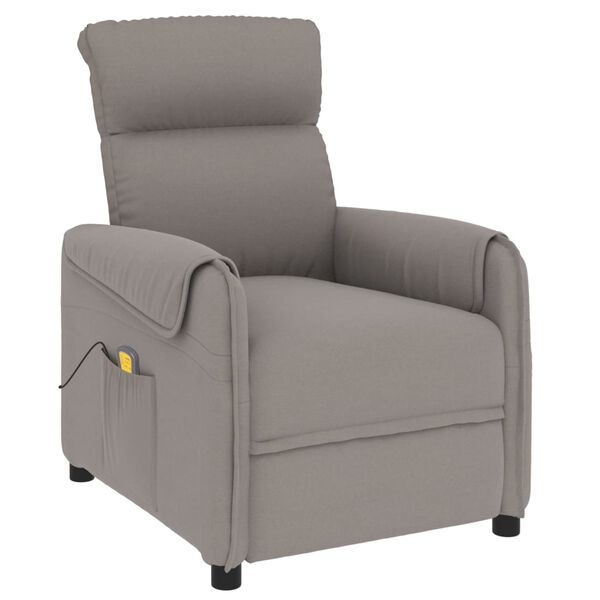 vidaXL Massage Chair Taupe Fabric