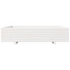 vidaXL Garden Planter White 110x110x26.5 cm Solid Wood Pine