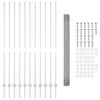 vidaXL Fence and Post Silver 1.6 x 25 m Steel