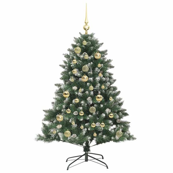vidaXL Artificial Christmas Tree with 150 LEDs with Stand Green 120 cm