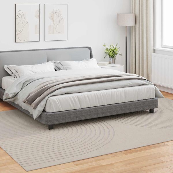 vidaXL Area Rugs Rectangular HUARTE Cream 340 x 240 cm Polyester