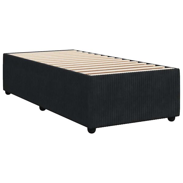 vidaXL Bed Frame without Mattress Black 90x190 cm Single Velvet