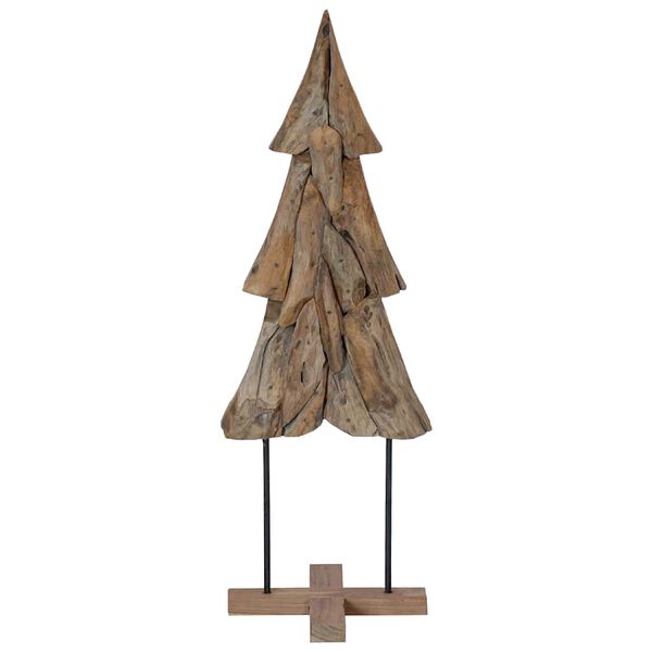 vidaXL Christmas Tree with Stand Brown 121 cm Solid teak wood