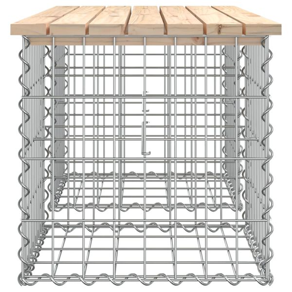 vidaXL Garden Bench Gabion Design 103x44x42 cm Solid Wood Pine