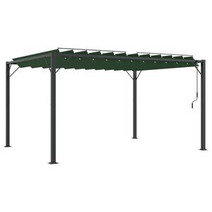 vidaXL Gazebo with Louvered Roof Green 3 x 4 x 2.14 m
