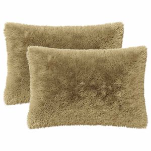 vidaXL Cushion with Pillow HEERLEN 6 pcs Light Grey PV Fleece