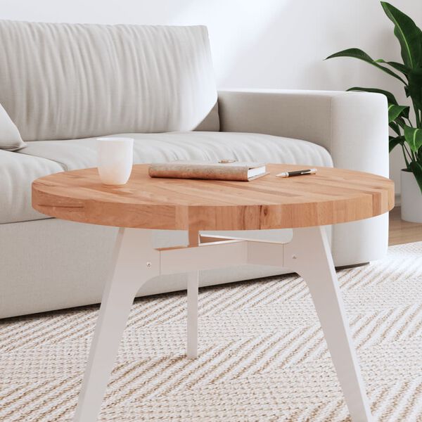 vidaXL Table Top &Oslash;70x4 cm Round Solid Wood Beech