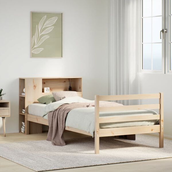 vidaXL Bookcase Bed without Mattress 100x200 cm Solid Wood Pine