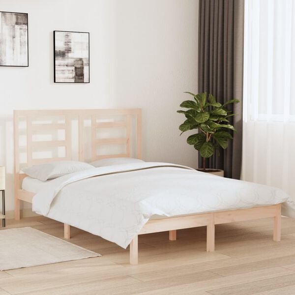 vidaXL Bed Frame without Mattress 140x200 cm Solid Wood Pine