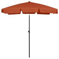 vidaXL Beach Umbrella Terracotta 180x120 cm