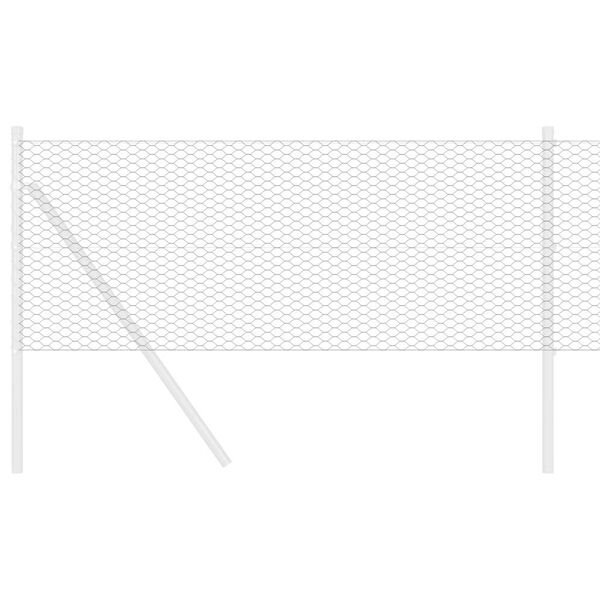vidaXL Hexagon Fence Grey 0.5 x 10 m Steel