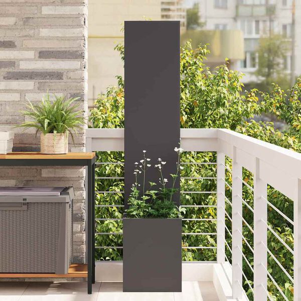 vidaXL Garden Privacy Screen Black 32 x 32 x 150 cm Cold-rolled steel