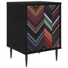 vidaXL Bedside Cabinet OMMEN Black Oak 36 x 33 x 51 cm Engineered Wood