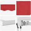 vidaXL Retractable Awning Manual Red 500 x 300 cm Fabric, Metal
