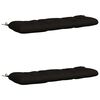 vidaXL 2-Piece Bench Cushions VIANEN 100% Polyester Black